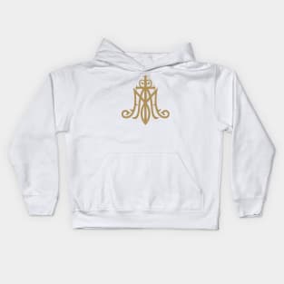 Virgin Mary Monogram Ave Maria Kids Hoodie